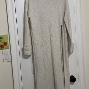 Dove Grey Soft Knit Sweater Dress by Nicole Miller